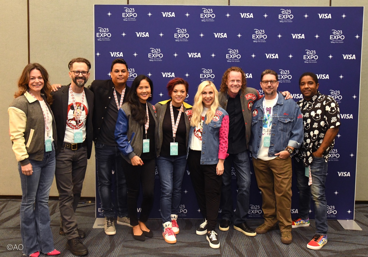 Mouseketeers reunited at the D23 EXPO step-and-repeat wall