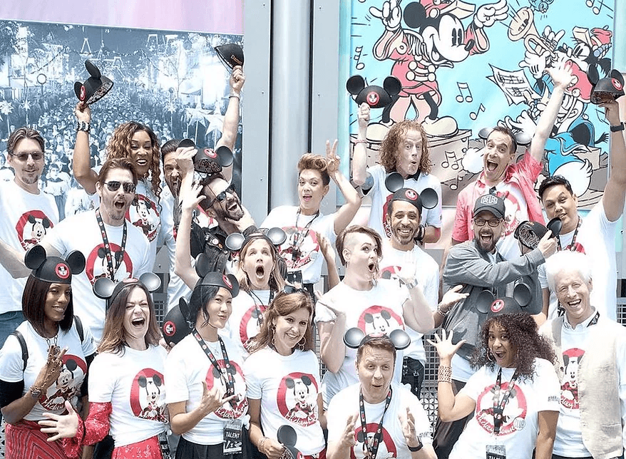 Reunited Mouseketeers in #MMC30 shirts